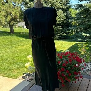 Elegant Vintage Liz Claiborne Silk Black Dress